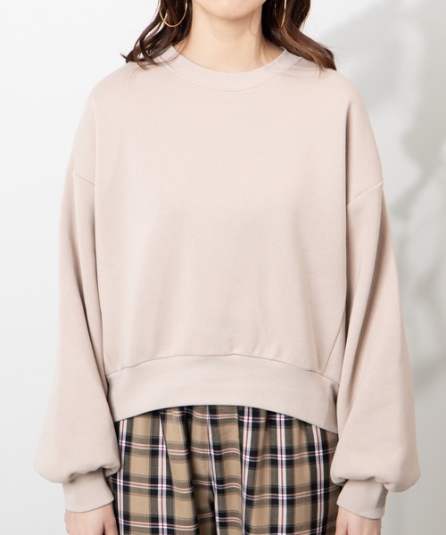 WEGO（ウィゴー）の「WEGO/カラービッグシルエットショートスウェット（スウェット・レディース・ブルー/ベージュ/ホワイト/イエロー・FREE）」の11枚目の写真