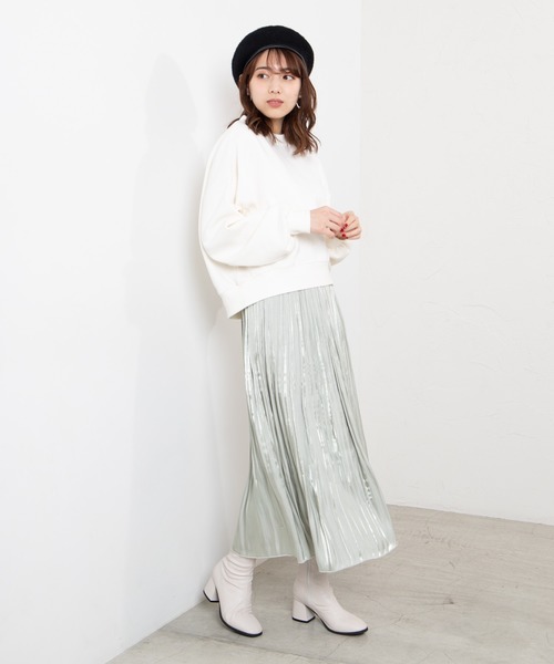 WEGO（ウィゴー）の「WEGO/カラービッグシルエットショートスウェット（スウェット・レディース・ブルー/ベージュ/ホワイト/イエロー・FREE）」の13枚目の写真