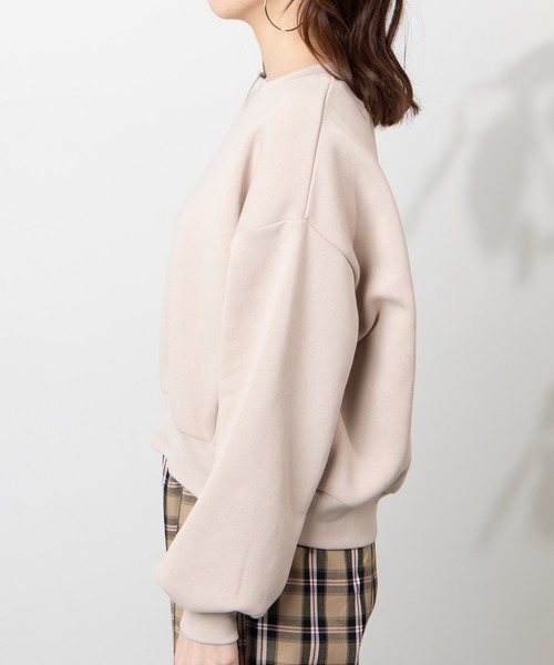 WEGO（ウィゴー）の「WEGO/カラービッグシルエットショートスウェット（スウェット・レディース・ブルー/ベージュ/ホワイト/イエロー・FREE）」の7枚目の写真