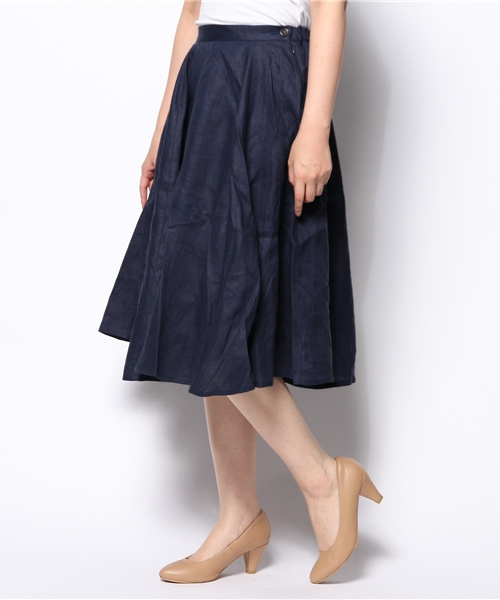 CIAOPANIC（チャオパニック）の「【Ciaopanic】セミロングフレアSK（スカート・レディース・イエロー/カーキ/ネイビー・FREE）」の4枚目の写真