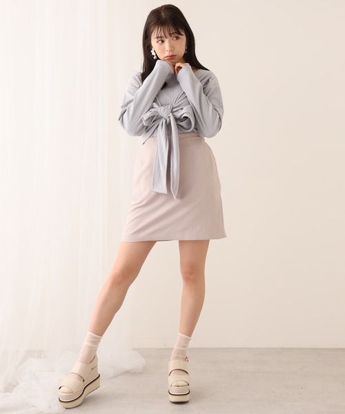 one after another NICE CLAUP(ワンアフターアナザーナイスクラップ)の「台形スカート(スカート・レディース・ベージュ/ラベンダー/チェック・FREE)」の22枚目の写真