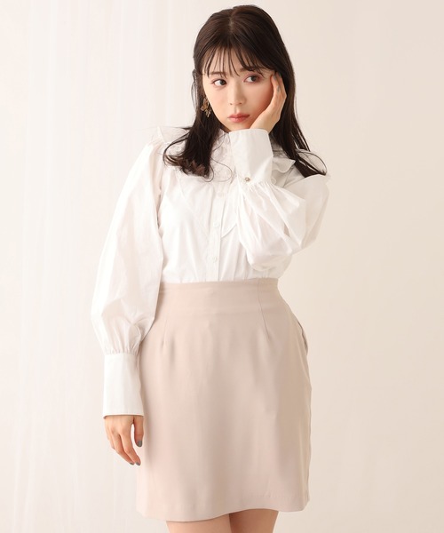 one after another NICE CLAUP(ワンアフターアナザーナイスクラップ)の「台形スカート(スカート・レディース・ベージュ/ラベンダー/チェック・FREE)」の17枚目の写真
