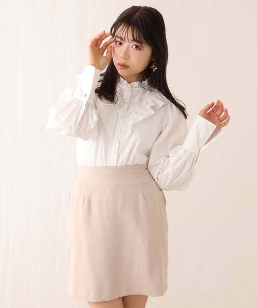 one after another NICE CLAUP(ワンアフターアナザーナイスクラップ)の「台形スカート(スカート・レディース・ベージュ/ラベンダー/チェック・FREE)」の18枚目の写真