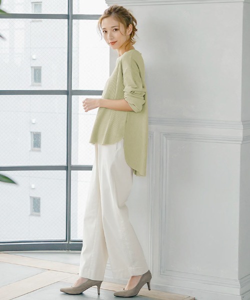 KOBE LETTUCE（コウベレタス）の「バックボタンランダムワッフルチュニック（チュニック・レディース・ベージュ/カーキ/ピンク/アイボリー/モカ・FREE）」の11枚目の写真