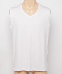 【BLUE STANDARD】リブノースリーブ　タンクトップよりも露出が少なく、Tシャツよりも涼しい絶妙な1枚　スポーツシーンにもオススメ