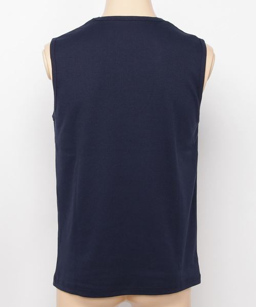 Blue Standard （ブルースタンダード）の「【BLUE STANDARD】リブノースリーブ　タンクトップよりも露出が少なく、Tシャツよりも涼しい絶妙な1枚　スポーツシーンにもオススメ（タンクトップ・メンズ・ネイビー/ブラック/杢グレー/ホワイト・LARGE/MEDIUM/X-LARGE）」の6枚目の写真