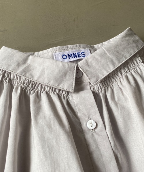 OMNES（オムネス）の「コットンボイルギャザーブラウス（シャツ/ブラウス・レディース・チャコールグレー/ライトグレー/ベージュ・FREE）」の14枚目の写真