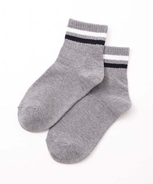 Honeys(ハニーズ)の「ラインショートソックス(ソックス/靴下・レディース・ブルー系その他/オフホワイト/ホワイト×レッド/杢グレー/ベージュ/ブラック×ホワイト/ホワイト×グリーン/ホワイト×ブルー・FREE)」の20枚目の写真