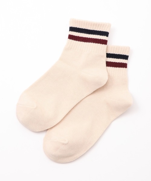 Honeys(ハニーズ)の「ラインショートソックス(ソックス/靴下・レディース・ブルー系その他/オフホワイト/ホワイト×レッド/杢グレー/ベージュ/ブラック×ホワイト/ホワイト×グリーン/ホワイト×ブルー・FREE)」の21枚目の写真