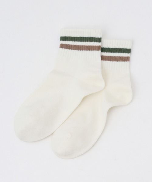 Honeys(ハニーズ)の「ラインショートソックス(ソックス/靴下・レディース・ブルー系その他/オフホワイト/ホワイト×レッド/杢グレー/ベージュ/ブラック×ホワイト/ホワイト×グリーン/ホワイト×ブルー・FREE)」の19枚目の写真