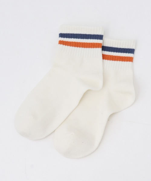Honeys(ハニーズ)の「ラインショートソックス(ソックス/靴下・レディース・ブルー系その他/オフホワイト/ホワイト×レッド/杢グレー/ベージュ/ブラック×ホワイト/ホワイト×グリーン/ホワイト×ブルー・FREE)」の18枚目の写真