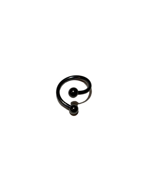 MORPH(モルフ)の「MORPH モルフ スパイラル ボディーピアス 14ゲージ 6mm~12mm(ピアス(片耳用)・メンズ・ブラック・6/8/10/12)」の5枚目の写真