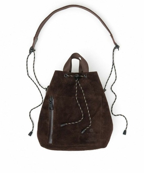 AS2OV(アッソブ)の「AS2OV (アッソブ) WATER PROOF SUEDE DRAWSTRING BAG / 巾着 バッグ(ショルダーバッグ・メンズ・ブラック/ネイビー/カーキ/マスタード/ワインレッド/チョコ/ターコイズブルー/グレー/オレンジ/キャメル・FREE)」の3枚目の写真