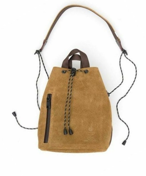 AS2OV(アッソブ)の「AS2OV (アッソブ) WATER PROOF SUEDE DRAWSTRING BAG / 巾着 バッグ(ショルダーバッグ・メンズ・ブラック/ネイビー/カーキ/マスタード/ワインレッド/チョコ/ターコイズブルー/グレー/オレンジ/キャメル・FREE)」の8枚目の写真