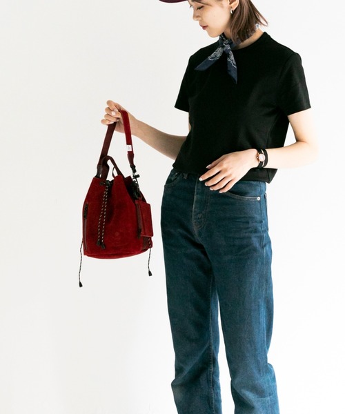 AS2OV(アッソブ)の「AS2OV (アッソブ) WATER PROOF SUEDE DRAWSTRING BAG / 巾着 バッグ(ショルダーバッグ・メンズ・ブラック/ネイビー/カーキ/マスタード/ワインレッド/チョコ/ターコイズブルー/グレー/オレンジ/キャメル・FREE)」の19枚目の写真