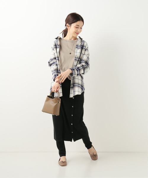 G8581*IENA イエナ☆チェック柄☆シャツ☆ブラウス☆黒白☆38 IENA（イエナ）の「maisonチェックネルシャツ◇（シャツ