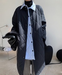 【chuclla】Contras color quilting coat chw1403