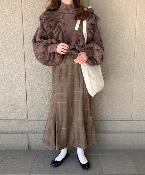 Heather（ヘザー）の「あいねねフリルニット 926896（ニット