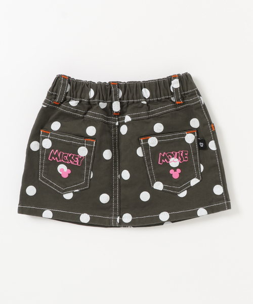 BABYDOLL（ベビードール）の「ディズニー ドット柄スカート 4649K（デニムスカート・キッズ・カーキ/レッド・140cm/90cm/110cm/100cm/120cm/130cm/80ｃｍ）」の3枚目の写真