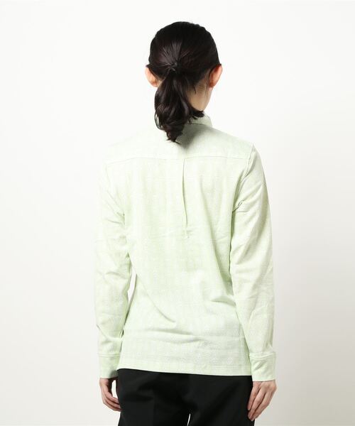 ZOY(ゾーイ)の「《ZOY》WOMEN タイルプリント 長袖ポロシャツ(ポロシャツ・レディース・グリーン系その他/ピンク系その他・40)」の3枚目の写真