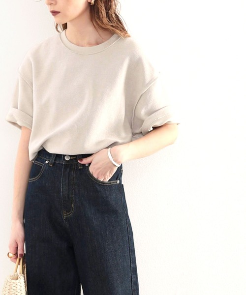 Java(ジャバ)の「《JaVaジャバ コラボ》ふわり滑らか♪USAコットンパイル地Tシャツ(Tシャツ/カットソー・レディース・グレイッシュベージュ/ホワイト/ブラック/グレー・LARGE/X-LARGE/MEDIUM)」の20枚目の写真