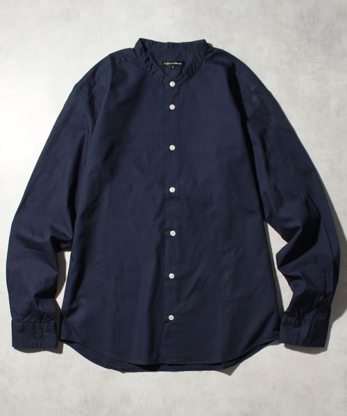 CORPUS SELECT(コーパストーキョー)の「【日本製/Made in Japan】ナノファイン加工洗いざらしコットンブロードバンドカラーロングスリーブシャツ(シャツ/ブラウス・メンズ・ホワイト/ブラック/ベージュ/ネイビー/カーキ/ワイン/サックスブルー/ライトピンク・LL/M/L)」の6枚目の写真