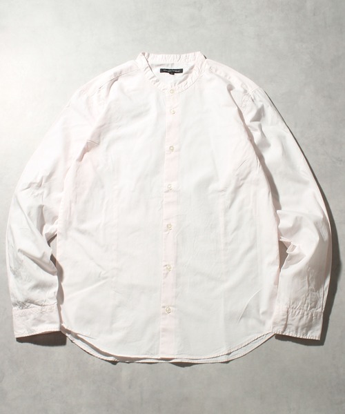 CORPUS SELECT(コーパストーキョー)の「【日本製/Made in Japan】ナノファイン加工洗いざらしコットンブロードバンドカラーロングスリーブシャツ(シャツ/ブラウス・メンズ・ホワイト/ブラック/ベージュ/ネイビー/カーキ/ワイン/サックスブルー/ライトピンク・LL/M/L)」の7枚目の写真