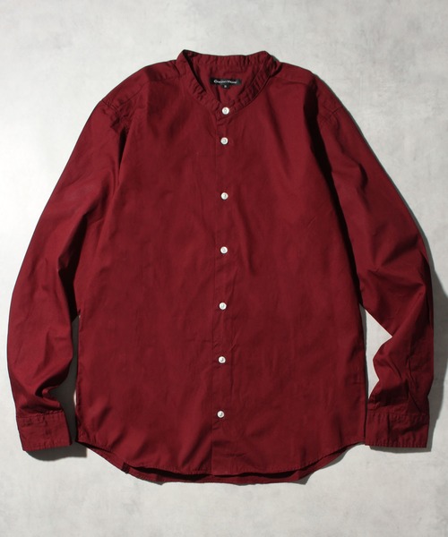 CORPUS SELECT(コーパストーキョー)の「【日本製/Made in Japan】ナノファイン加工洗いざらしコットンブロードバンドカラーロングスリーブシャツ(シャツ/ブラウス・メンズ・ホワイト/ブラック/ベージュ/ネイビー/カーキ/ワイン/サックスブルー/ライトピンク・LL/M/L)」の8枚目の写真