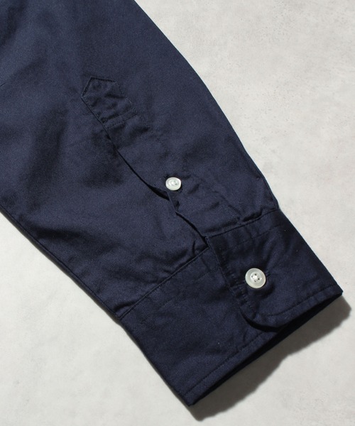 CORPUS SELECT(コーパストーキョー)の「【日本製/Made in Japan】ナノファイン加工洗いざらしコットンブロードバンドカラーロングスリーブシャツ(シャツ/ブラウス・メンズ・ホワイト/ブラック/ベージュ/ネイビー/カーキ/ワイン/サックスブルー/ライトピンク・LL/M/L)」の14枚目の写真