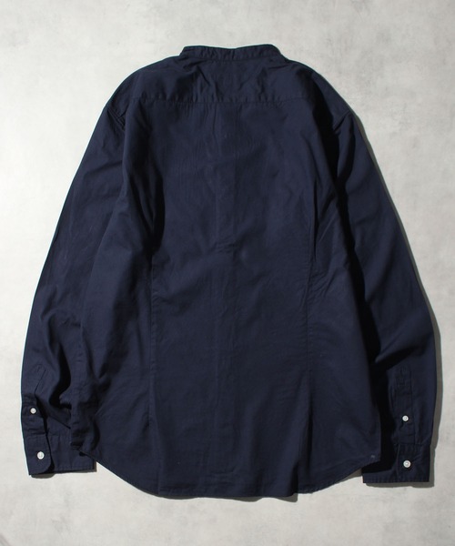 CORPUS SELECT(コーパストーキョー)の「【日本製/Made in Japan】ナノファイン加工洗いざらしコットンブロードバンドカラーロングスリーブシャツ(シャツ/ブラウス・メンズ・ホワイト/ブラック/ベージュ/ネイビー/カーキ/ワイン/サックスブルー/ライトピンク・LL/M/L)」の11枚目の写真