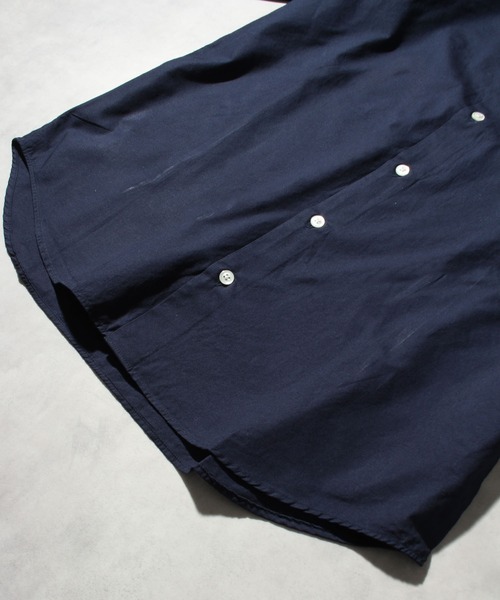 CORPUS SELECT(コーパストーキョー)の「【日本製/Made in Japan】ナノファイン加工洗いざらしコットンブロードバンドカラーロングスリーブシャツ(シャツ/ブラウス・メンズ・ホワイト/ブラック/ベージュ/ネイビー/カーキ/ワイン/サックスブルー/ライトピンク・LL/M/L)」の13枚目の写真