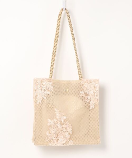 JUMELLE（ジュメロ）の「レーシーバッグ（トートバッグ・レディース・ベージュ/ホワイト・FREE）」の2枚目の写真