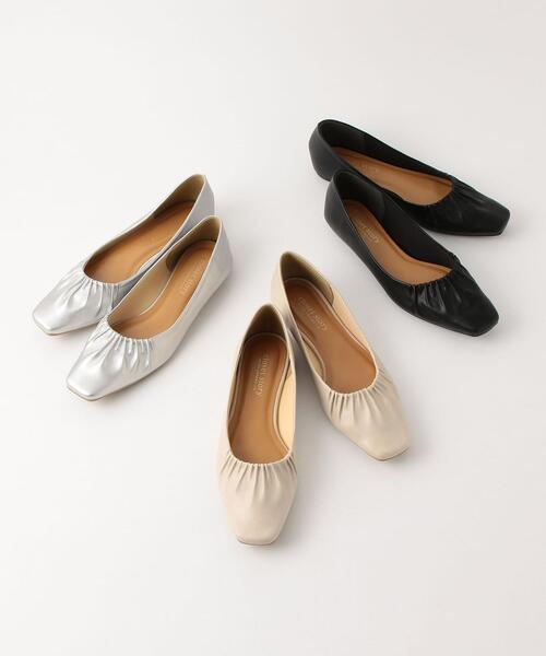 closet story（クローゼットストーリー）の「＜closet story＞ ギャザースクエア フラットシューズ（その他シューズ・レディース・ブラック/ベージュ/シルバー・23cm/23.5cm/24cm/24.5cm）」の14枚目の写真