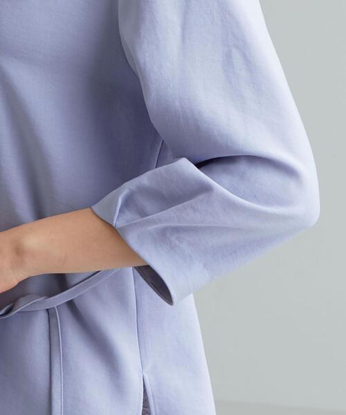 green label relaxing（グリーンレーベルリラクシング）の「CS SY ツイル Vネック ブラウス（シャツ/ブラウス・レディース・ライトブルー/オリーブ/ナチュラル・FREE）」の6枚目の写真