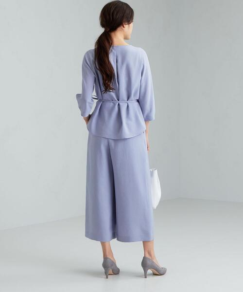 green label relaxing（グリーンレーベルリラクシング）の「CS SY ツイル Vネック ブラウス（シャツ/ブラウス・レディース・ライトブルー/オリーブ/ナチュラル・FREE）」の20枚目の写真