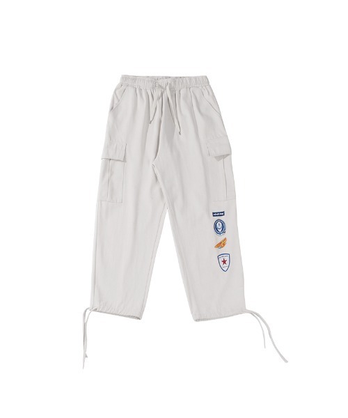 HOOK（フック）の「【HOOK】 サイドポケット ワッペンプリント・裾紐付きパンツ（カーゴパンツ・メンズ・ベージュ/ブラック/ダークグレー/カーキ/オレンジ・L/M/XXL/XL）」の16枚目の写真