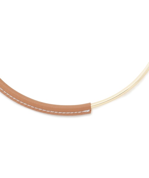 VIS（ビス）の「フェイクレザーチョーカー（チョーカー・レディース・ホワイト/グリーン系その他/キャメル・FREE）」の6枚目の写真