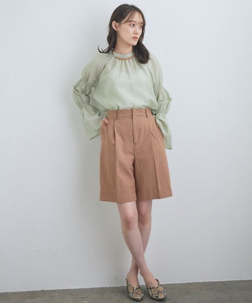 VIS（ビス）の「フェイクレザーチョーカー（チョーカー・レディース・ホワイト/グリーン系その他/キャメル・FREE）」の8枚目の写真