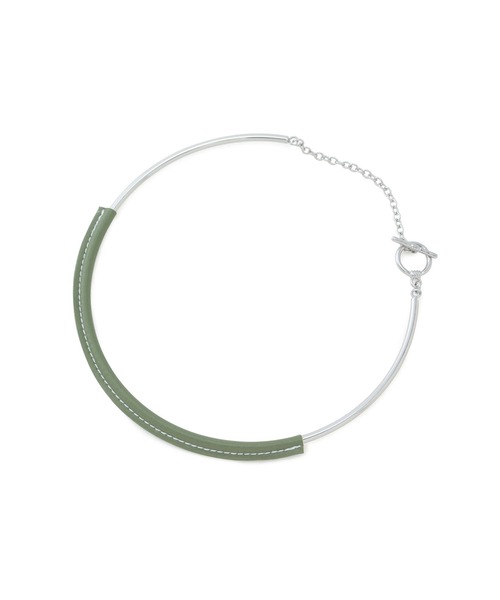 VIS（ビス）の「フェイクレザーチョーカー（チョーカー・レディース・ホワイト/グリーン系その他/キャメル・FREE）」の9枚目の写真