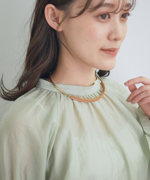 VIS（ビス）の「フェイクレザーチョーカー（チョーカー・レディース・ホワイト/グリーン系その他/キャメル・FREE）」の11枚目の写真