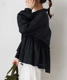PUAL CE CIN | 【Du noir】オーガニックコットン前開きブラウス(シャツ/ブラウス)