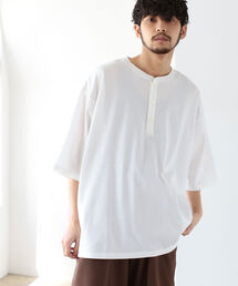 BEAMS | BEAMS / シルケット ヘンリーネック Tシャツ(Tシャツ/カットソー)