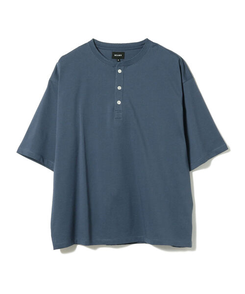 BEAMS（ビームス）の「BEAMS / シルケット ヘンリーネック Tシャツ（Tシャツ/カットソー・メンズ・ホワイト/ブルー系その他4・SMALL/MEDIUM/LARGE/X-LARGE）」の14枚目の写真