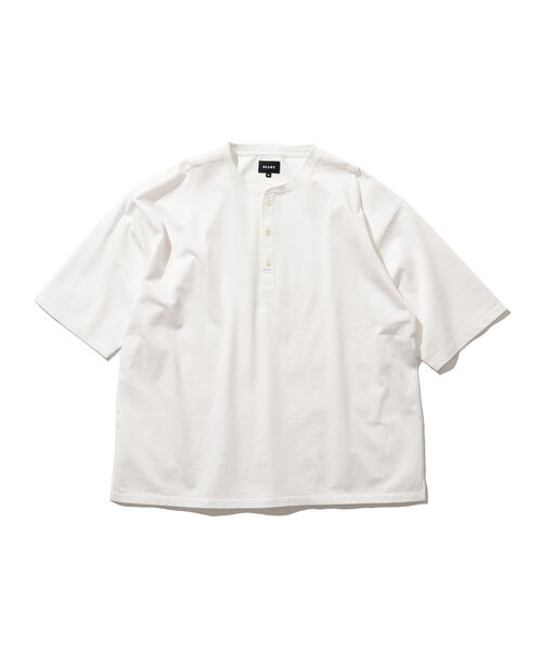 BEAMS（ビームス）の「BEAMS / シルケット ヘンリーネック Tシャツ（Tシャツ/カットソー・メンズ・ホワイト/ブルー系その他4・SMALL/MEDIUM/LARGE/X-LARGE）」の19枚目の写真