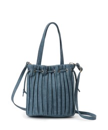 SHOO・LA・RUE | デニム合皮プリーツ巾着トート(トートバッグ)