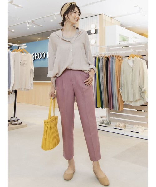 SHOO・LA・RUE（シューラルー）の「◆デニム合皮プリーツ巾着トート（トートバッグ・レディース・イエロー/ネイビー/ベージュ・00）」の17枚目の写真