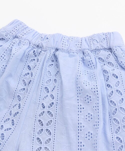 BREEZE（ブリーズ）の「レーススカンツ 7分丈（その他パンツ・キッズ・サックスブルー/オフホワイト・110/90/120/140/100/130）」の3枚目の写真