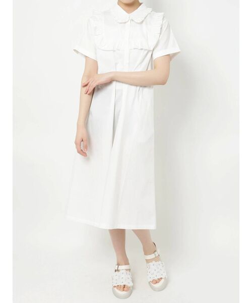 merry jenny（メリージェニー）の「フリルシャツテントワンピース（ワンピース・レディース・オフホワイト/ブラック・FREE）」の13枚目の写真