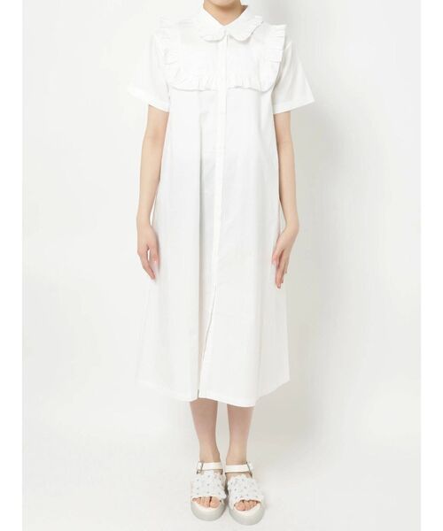 merry jenny（メリージェニー）の「フリルシャツテントワンピース（ワンピース・レディース・オフホワイト/ブラック・FREE）」の14枚目の写真