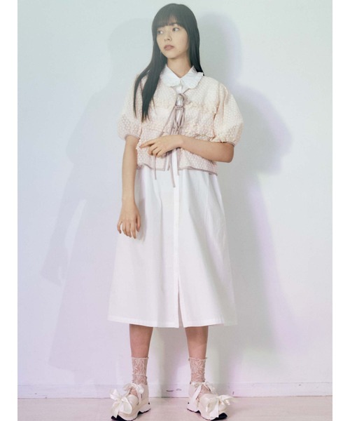 merry jenny（メリージェニー）の「フリルシャツテントワンピース（ワンピース・レディース・オフホワイト/ブラック・FREE）」の12枚目の写真